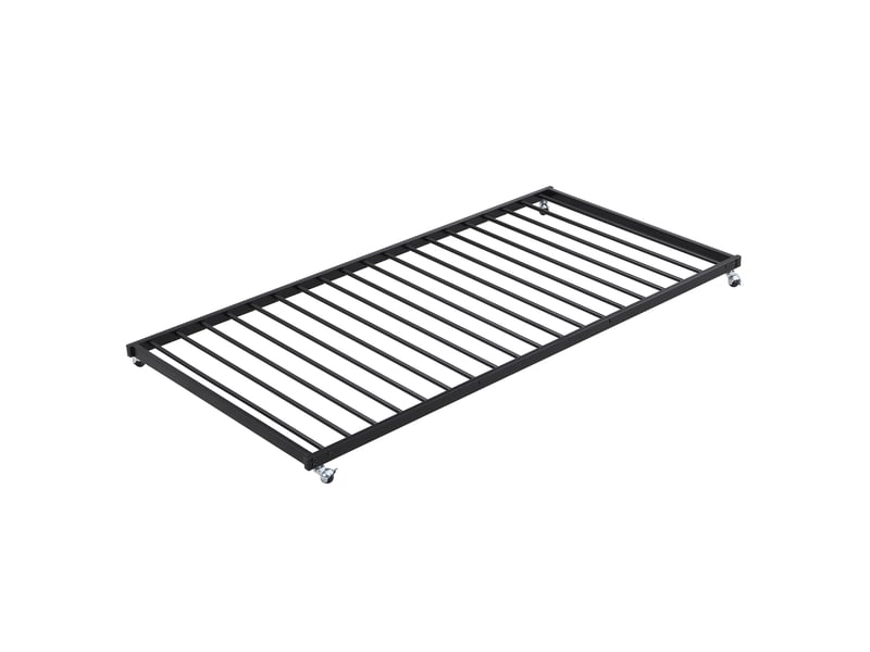  Lit superposé, lit 3 places en métal avec 4 barrières et couchage coulissant, 90x200 et 90x190 cm, sans matelas  - Conforama E