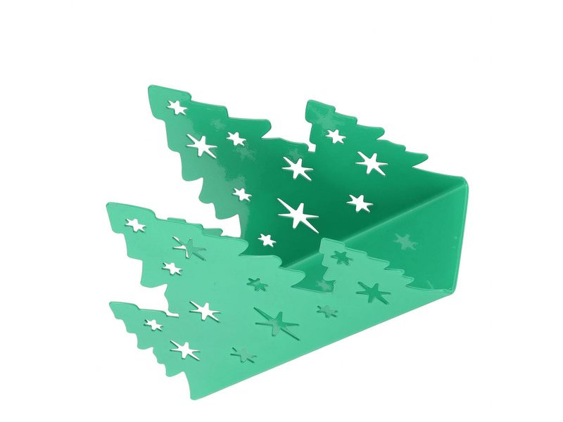 Porte-serviettes en acier inoxydable en forme d'arbre de noël pour décoration de restaurant à domicile (vert) - Conforama B