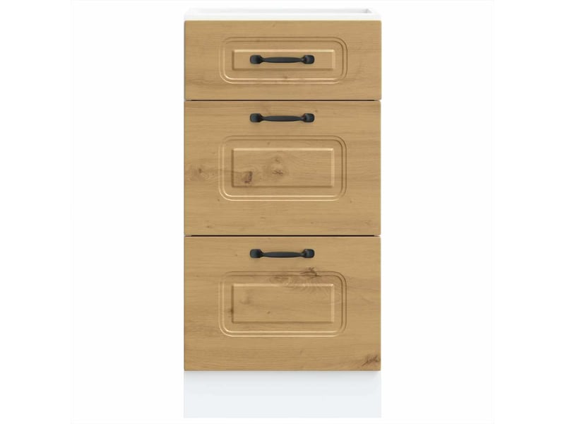 Meuble de rangement, armoire de cuisine kalmar chêne artisanal bois d'ingénierie shl1549 - Conforama E