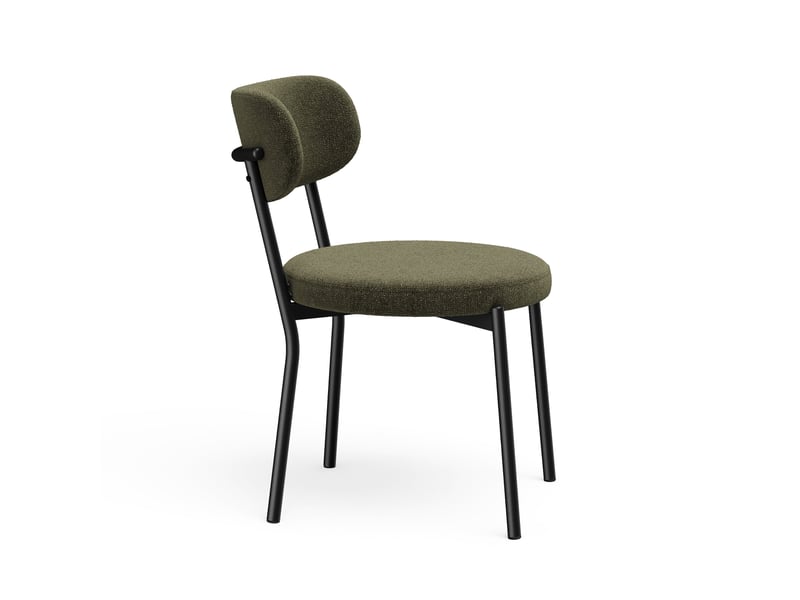  Lot de 2 chaises en tissu tramé toucher doux vert vintage bailey SC66VTVV - Conforama C
