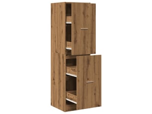 Meuble de rangement, armoire d'apothicaire chêne artisanal bois d'ingénierie shl7558