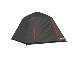 Tente camping 2 pers., dôme imperméablecoupe-vent 3000 mm, 2 portes, 2 fenêtres moustiquaire, 2 latérales, sac.