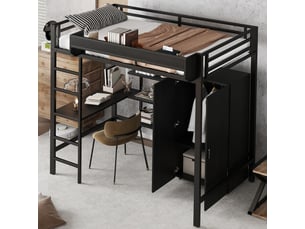 Lit superposé 90x200 cm <strong></strong>  <strong></strong> coloris noir