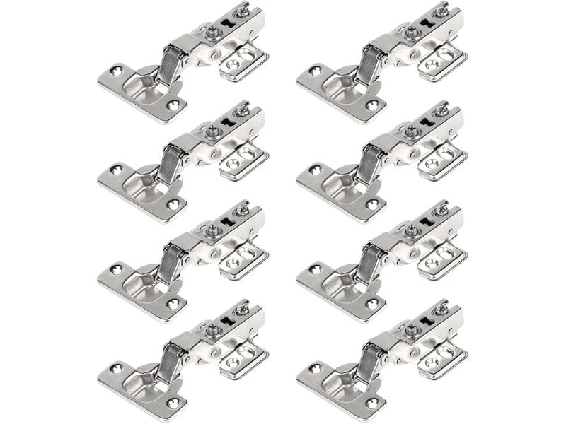  Paquet de 8 charnières d'angle à fermeture douce à 110°, charnières automatiques à gaz pour portes de cuisine et meubles  - Conforama E