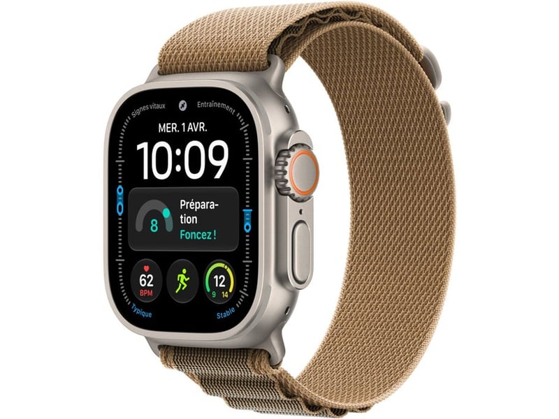  Montre connectée gps + cellular ultra 49 mm titane naturel oled MJAF4QF/A - Conforama A