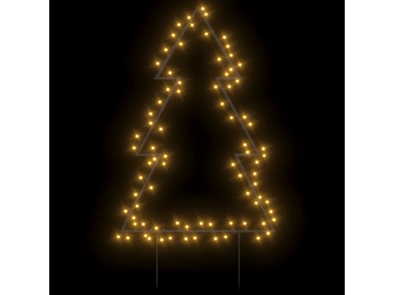  Décoration lumineuse arbre de noël avec piquets 80 led 60 cm  - Conforama C
