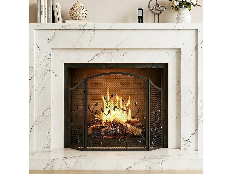  Pare-feu, pare-feu pliable en 3 parties 122 x 75 cm  - Conforama C