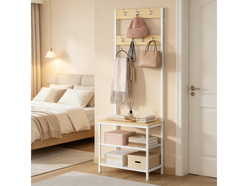 Porte-manteau polyvalent, porte-vêtements moderne, organisateur de vêtements design 3 en 1, porte-vêtements de couloir (uniquement avec 1005011785904291-2 - Conforama E