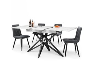 Ensemble table rectangulaire 4 chaise(s) <strong>DESMIU</strong> <strong></strong>