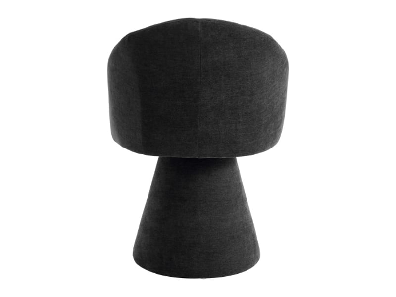  Chaise de salle à manger rembourrée gris, dossier rond, sans accoudoirs – chaise d’appoint moderne  - Conforama E