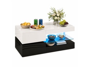 Table basse rectangulaire coloris bicolore LPOSPI  - 45 cmx90 cm
