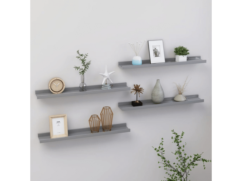 Étagères murales 4 unités gris 60x9x3 cm- comfortxl  - Conforama B