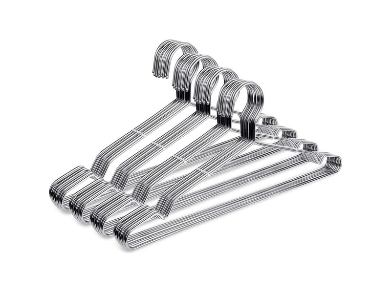  Cintre en acier inoxydable, argenté, 42 cm, 20 cintres, cintre épais, ultra-fin, gain de place.  - Conforama A