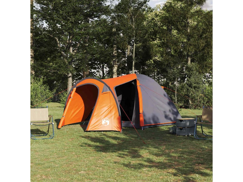  Tente de camping, tente dôme 6 personne gris et orange  - Conforama B