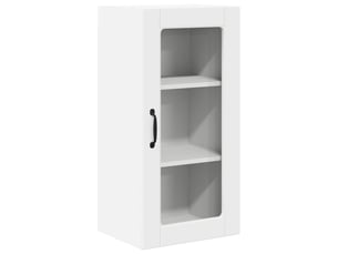 Meuble mural de cuisine, cabinet en verre mural blanc 40x31x80cm shl3727
