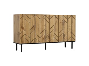Buffet 3 porte(s) URBAN MEUBLE - 120 cm coloris bois clair
