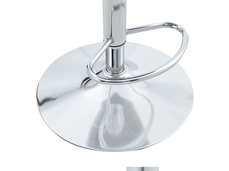  Lot de 2 tabourets de bar 100-110 cm pu transparent, dossier ergonomique, pivot 360°, style moderne  - Conforama D
