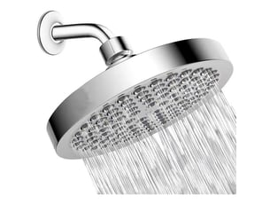 Pomme de douche ronde 15cm, haute pression en inox 304, murale ou plafond – chrome – rw