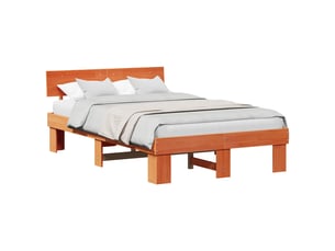 Lit 2 places 140x190 cm coloris marron