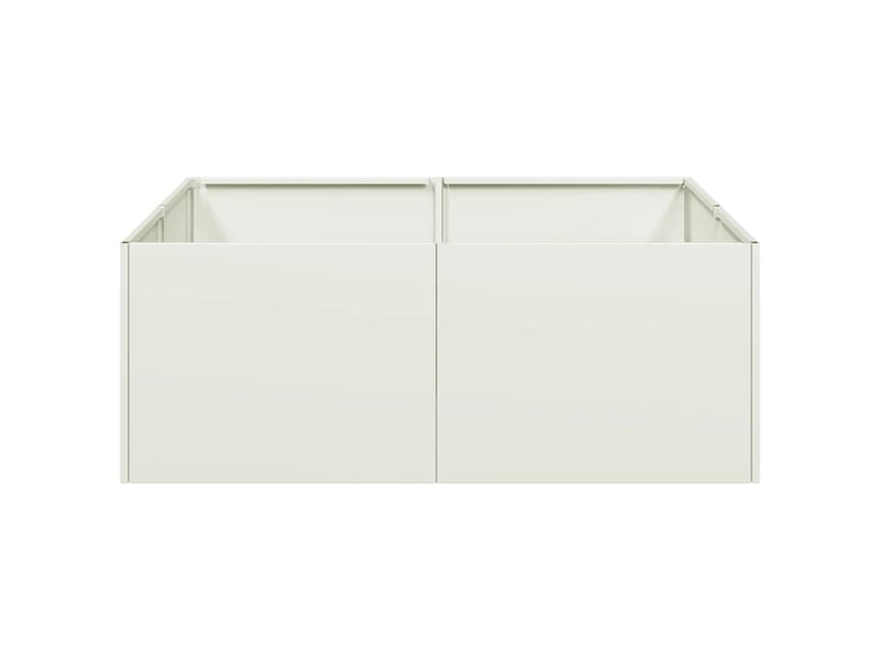 Jardinière - bac à fleurs blanc 80x80x30 cm acier - Conforama D