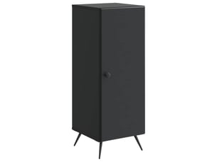Buffet - bahut - meuble de rangement noir 33 x 34,5 x 90 cm bois d'ingénierie