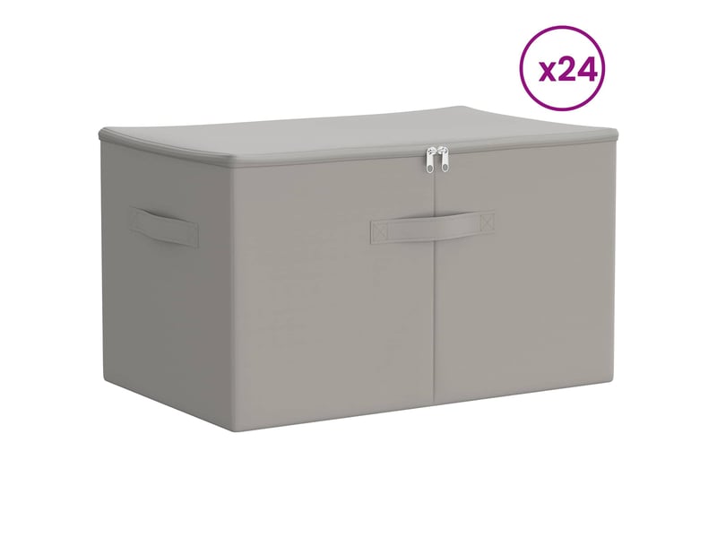  Boîte de rangement 24 pcs tissu intissé 60x43x35 cm 90,3 l shl3652  - Conforama C