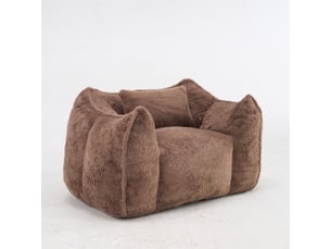 Fauteuil fixe  <strong></strong> Tissu / Simili marron