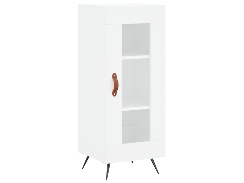  Buffet haut - bahut - meuble de rangement blanc 34,5x34x180 cm bois d'ingénierie  - Conforama E