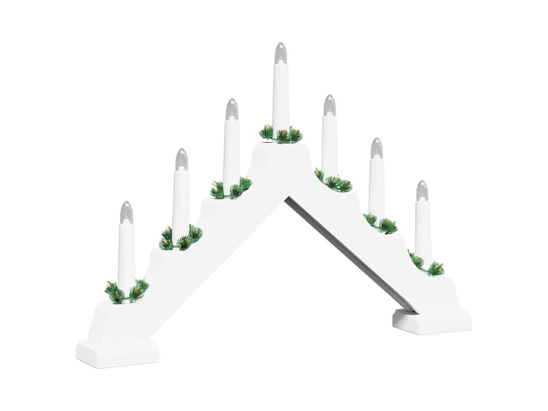  Pont de bougie de noël 7 led blanc chaud 39.5 x 5 x 29 cm cf62261  - Conforama D