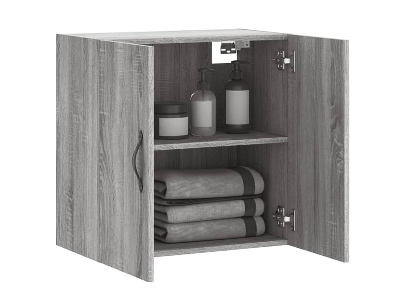  Armoire murale salon, meuble de rangement sonoma gris 60x31x60cm bois d'ingénierie shl6254  - Conforama D