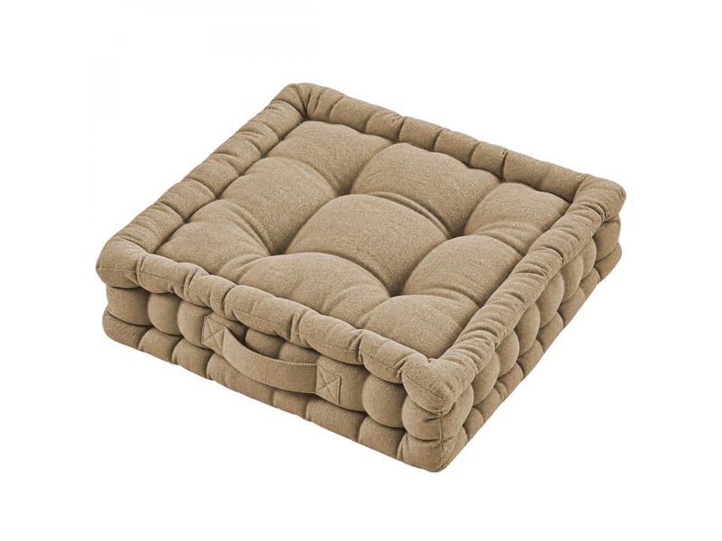 Coussin de sol capitonné - beige - Conforama A