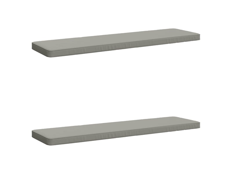 Lot de 2 coussins de banc, coussins d'assise vught 100 % polyester gris cf57973 - Conforama A