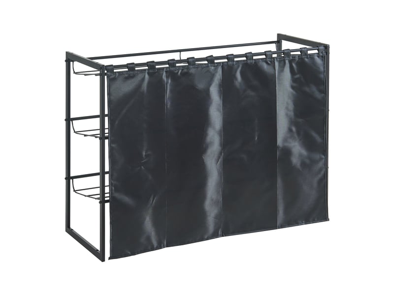 Étagère design intemporel salon chambre meuble de rangement à chaussures 80 x 32 x 60 cm noir 03_0011326  - Conforama A