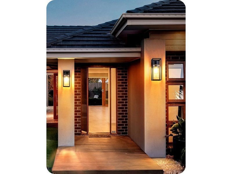  Applique murale moderne exterieur interieur aluminium noir ip44 e27 lot de 2 370618_AADHT69454_6_DROPFR - Conforama B