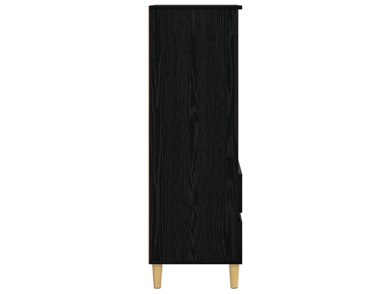  Buffet - haut armoire chêne noir 40 x 36 x 110 cm bois d'ingénierie  - Conforama E