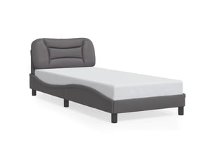 Lit simple 90x190 cm    coloris gris