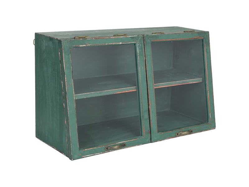  Vitrine en bois vert 60x25x35 cm h  - Conforama A