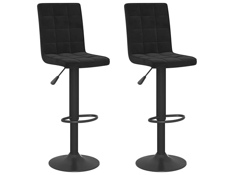  Lot de 2 tabouret de bar, chaise de bar noir velours shl2250  - Conforama A