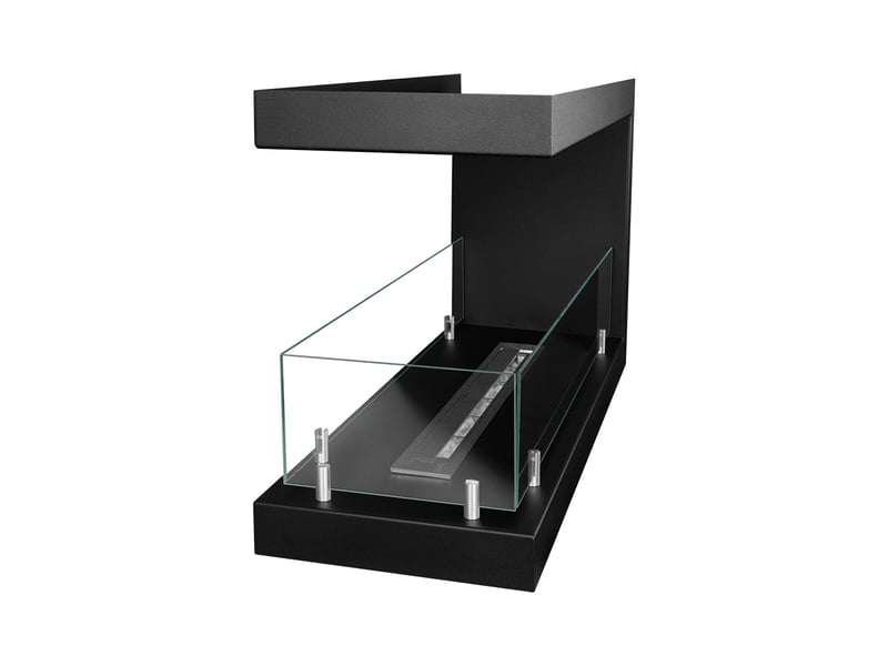  Maratea 90 - cheminée bioéthanol encastrable à trois faces 90x50x30 cm avec brûleur en acier de 1,5 litre  - Conforama E