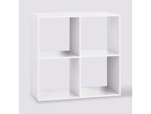 Etagère de Rangement 4 Cases - H122 cm - Effet Bois COMPO | Maisons du