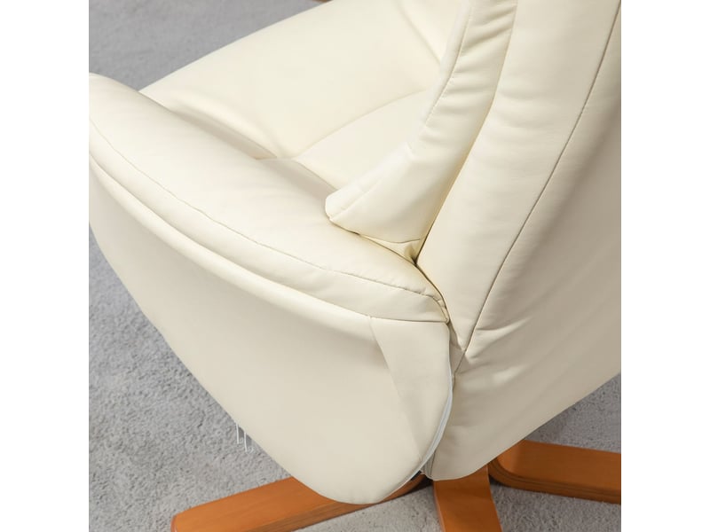  Chaise fauteuil relax tabouret assorti fonction inclinable fonction bascule dossier haut  - Conforama D