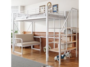 Lit mezzanine 90x200 cm SOGEU   coloris bicolore