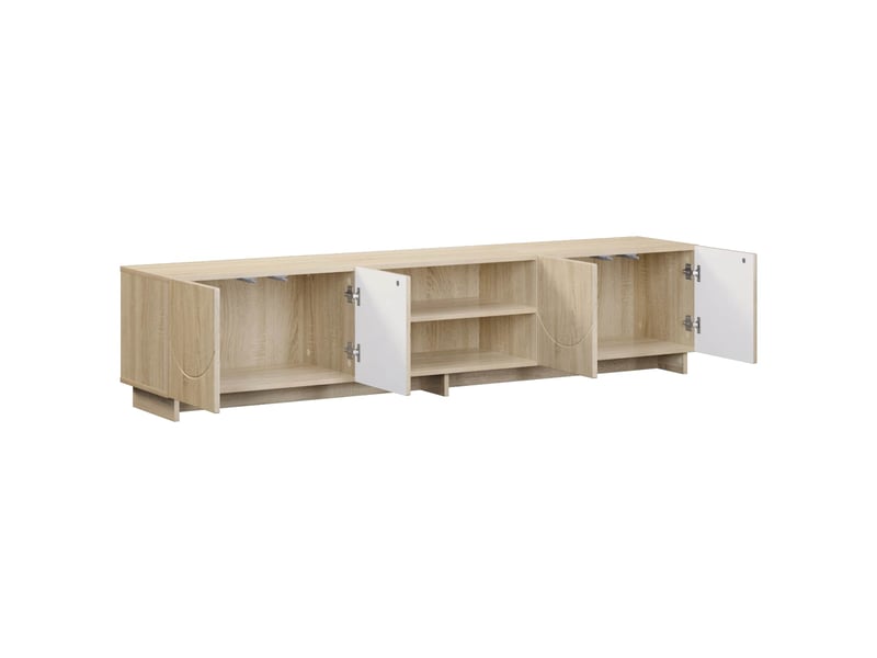  Meuble tv, banc tv 180x34,5x40 cm chêne sonoma bois d'ingénierie shl76176  - Conforama C