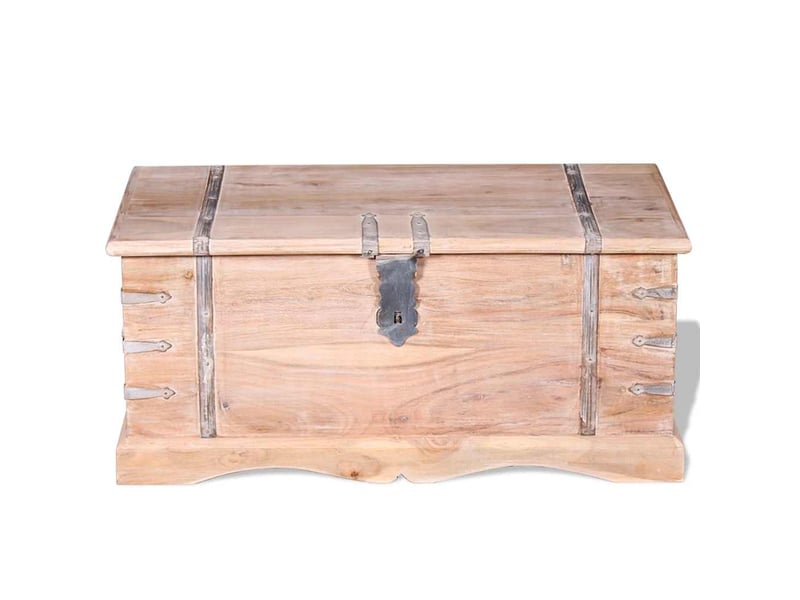  Coffre de rangement, boîte de rangement de rangement bois d'acacia  - Conforama A