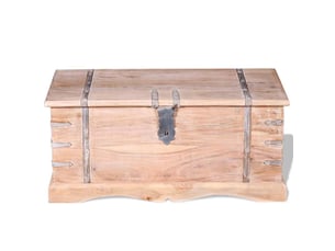 Coffre de rangement, boîte de rangement de rangement bois d'acacia