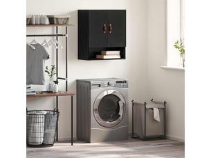 Meuble mural, rangement salon 60 x 31 x 70 cm bois d'ingénierie chêne noir shl8602