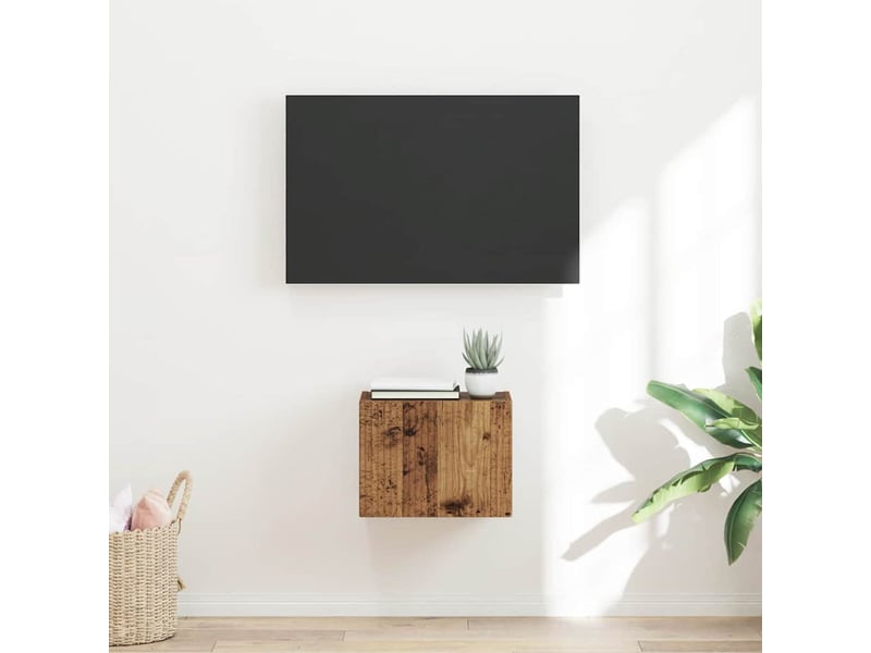  Meuble tv - banc tv - meuble de rangement mural 39 x 31 x 29,5 cm bois ancien bois d'ingénierie  - Conforama B