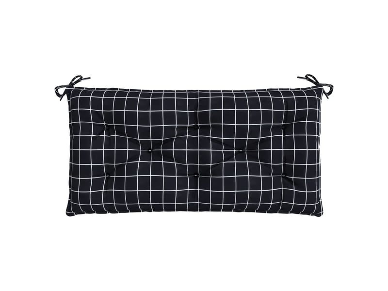  Coussin de banc de jardin, coussin d'assise carreaux noir 110x50x7 cm tissu cf52705  - Conforama A