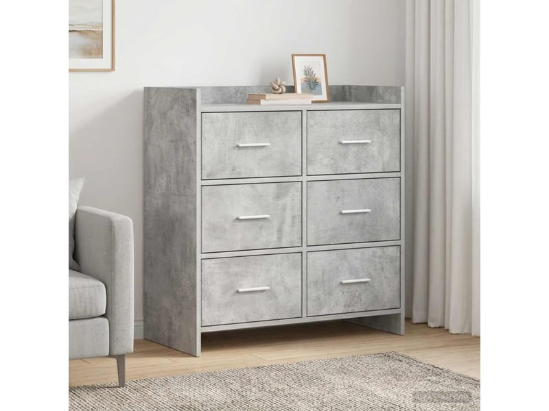  Buffet - bahut - meuble de rangement gris béton 75 x 33 x 80 cm bois d'ingénierie  - Conforama B