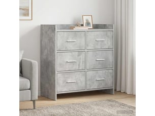 Buffet - bahut - meuble de rangement gris béton 75 x 33 x 80 cm bois d'ingénierie